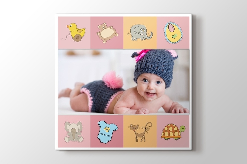 Picture of Baby Girl Photo on Canvas