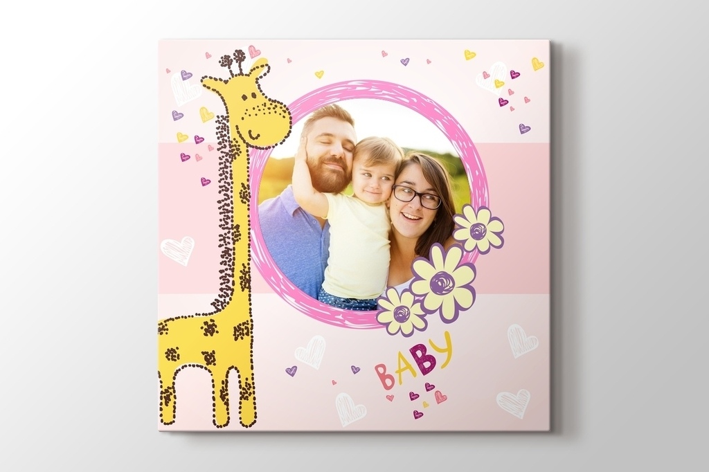 Picture of Giraffe Photo on Canvas