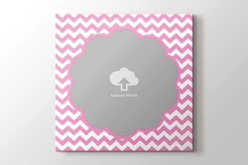 Picture of ZigZag Photo on Canvas - Pink
