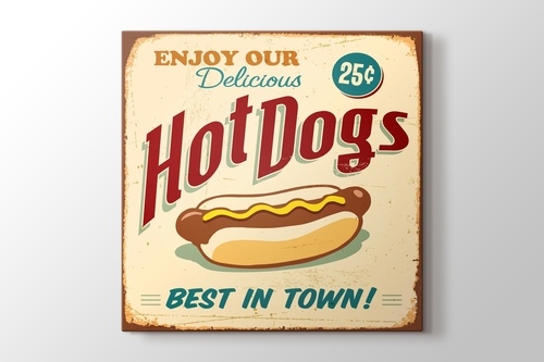 Picture of Vintage Hot Dog Poster