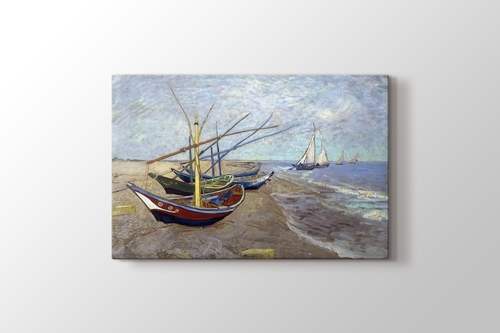 Picture of Fishing Boats on the Beach at Saintes Maries