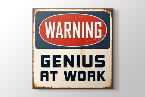 Picture of Warning Genius at Work