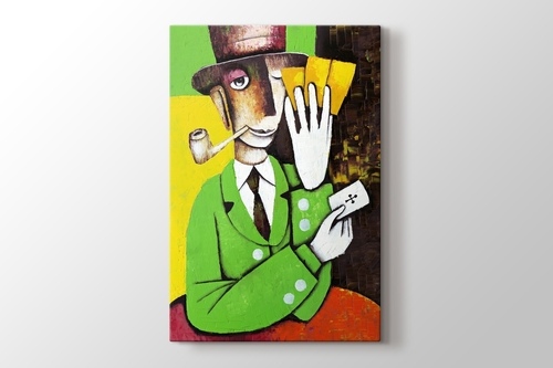 Picture of Man Playing Cards