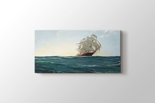 Picture of Montague Dawson - Full Sail Sunset
