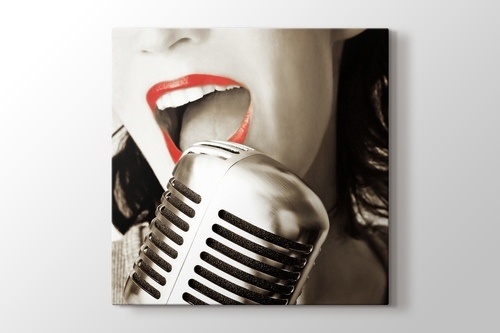 Picture of Red Lips and the Microphone