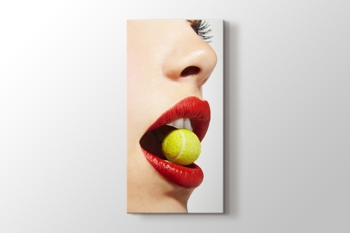 Picture of Tennis Ball and Red Lips