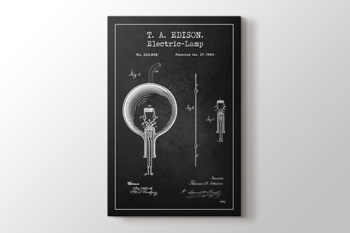 Picture of Thomas Edison Electric Lamp Patent