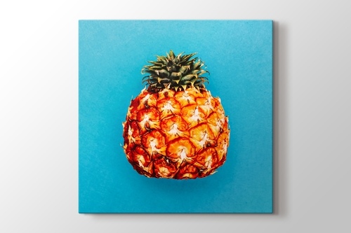 Picture of Pineapple on Blue Background