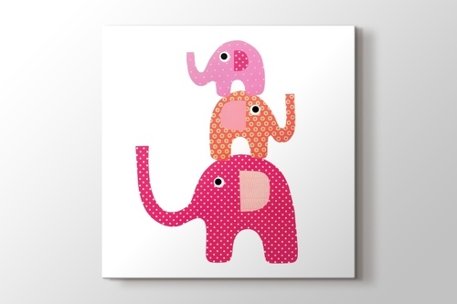 Picture of Three Pink Elephant