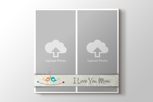 Picture of I love you Mom Two Photos on Canvas Print
