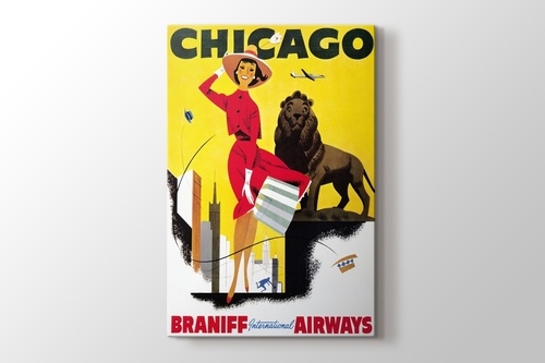 Picture of Chicago Vintage Havayolu Posteri