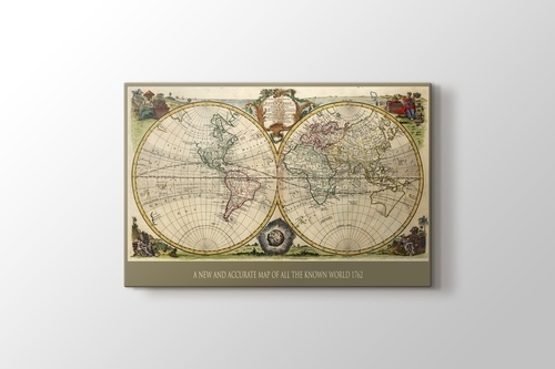 Picture of Vintage World Map 1762