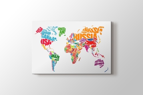 Picture of World Map Typography