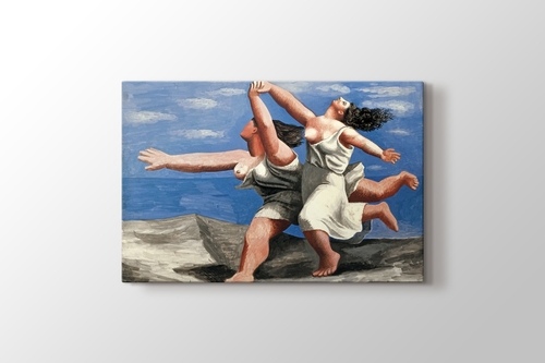 Picture of Two Women Running on the Beach
