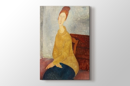 Picture of Amedeo Modigliani - Jeanne Hebuterne with Yellow Sweater