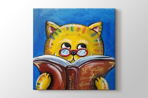 Picture of Cat Reading Book