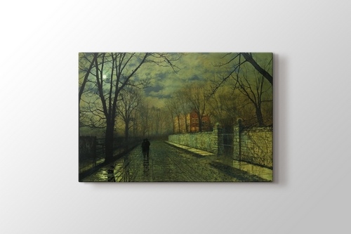 Picture of Figures in a Moonlit Lane After Rain