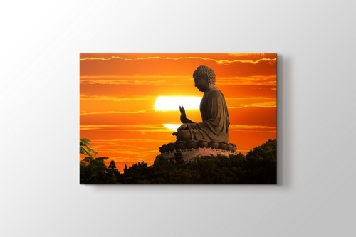Picture of Buddha Statue At Sunset