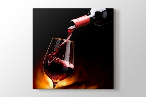 Picture of Pouring Wine By The Fireplace