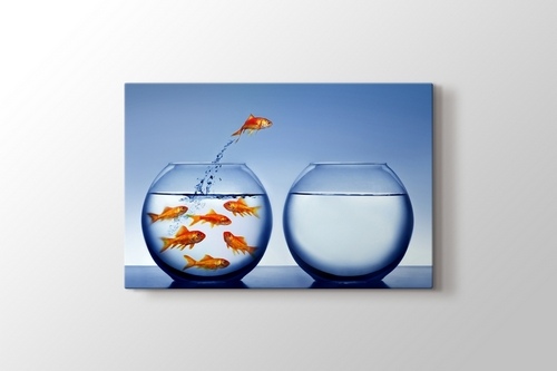 Picture of Goldfish Jumping Out Of The Water