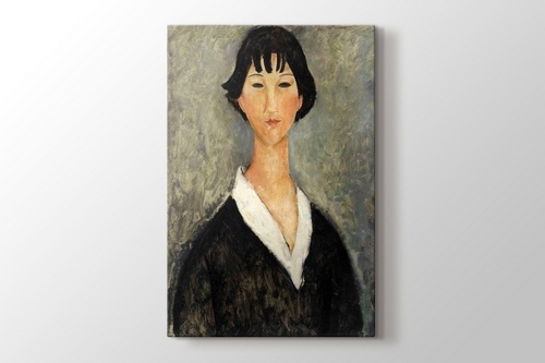 Picture of Amedeo Modigliani - Jeune Fille aux Cheveux Noirs