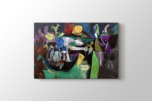 Pablo Picasso night Fishing at Antibes Masterpiece /100% Hand Painted / Oil  Painting on Canvas 