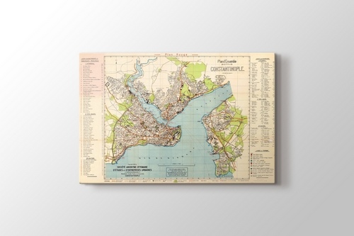 Picture of Vintage Constantinople Map 1922